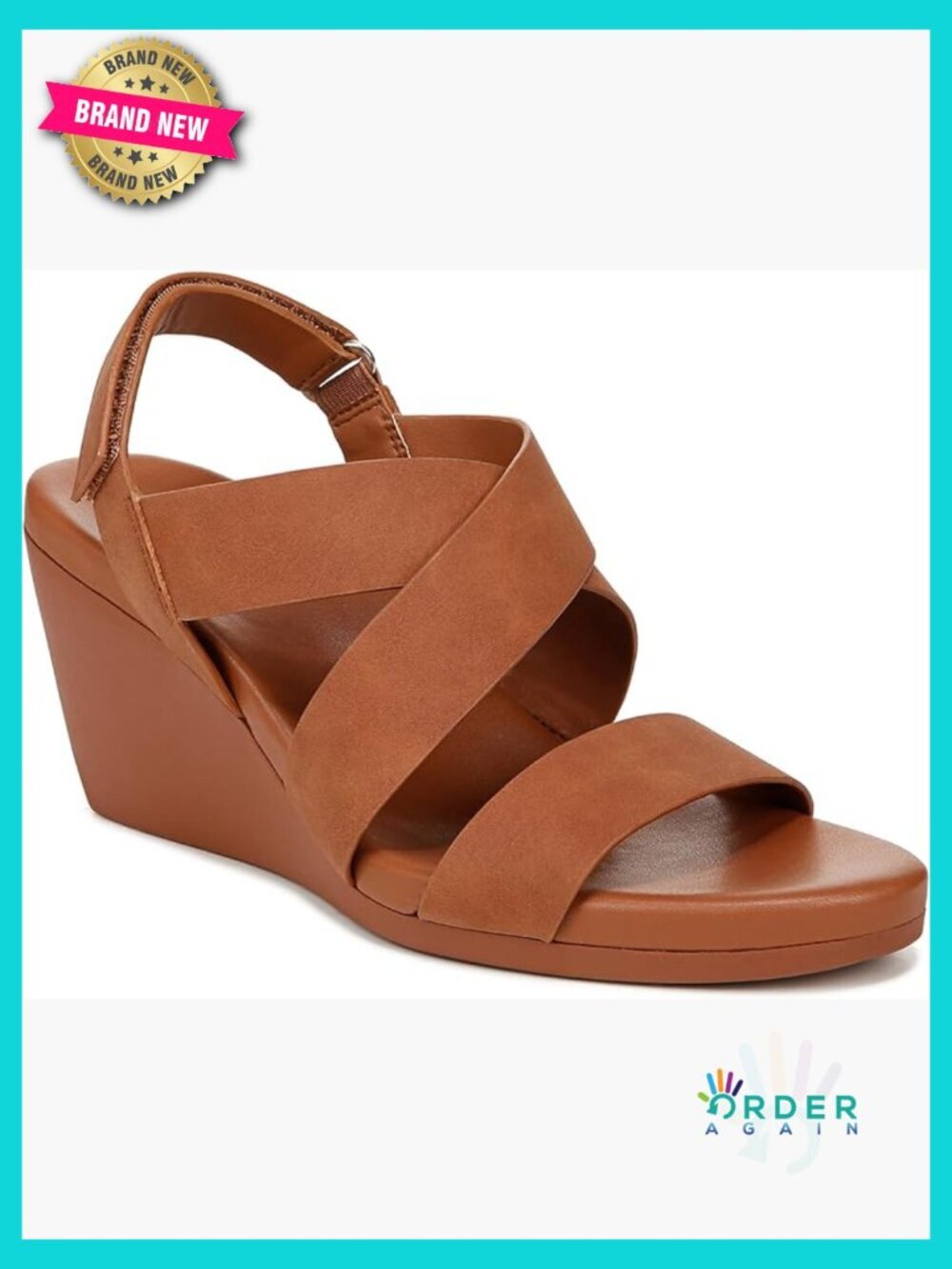 Strappy Wedge Sandals with Adjustable Slingback Ankle Strap Comfort Casual